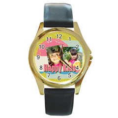 kids - Round Gold Metal Watch