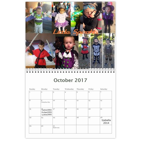 2017calendar By Sandra L Johnson Oct 2017