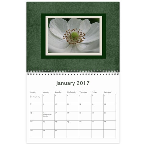 Damask Calendar For 2017 By Mim Jan 2017