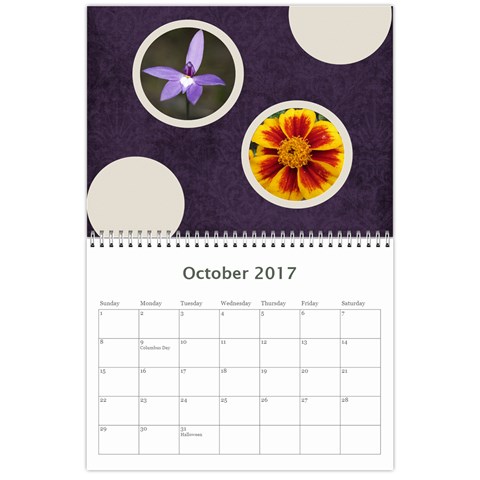 Damask Calendar For 2017 By Mim Oct 2017