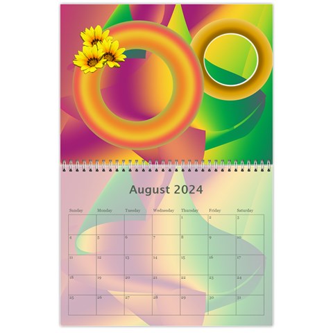Colorful Calendar 2024 By Galya Aug 2024