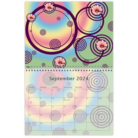 Colorful Calendar 2024 By Galya Sep 2024