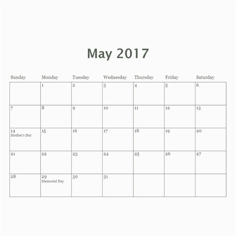 2017 Lois  Calendar  By Nancy Knutson Oct 2017