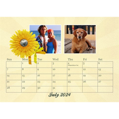 Desktop Calendar 8 5x6, Family By Mikki Jul 2024