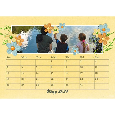 Desktop Calendar Holidays, 8 5x6, Family By Mikki May 2024
