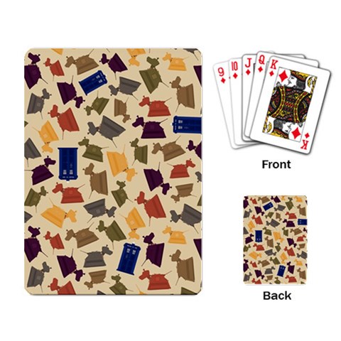 Tin Dogs And Police Boxes Playing Cards By Csbeck83 Gmail Com Back