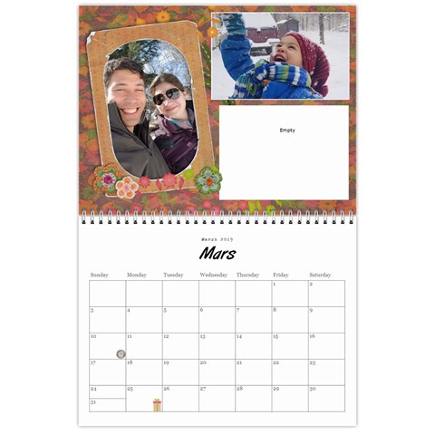Calendar 2019 For Brigitte By Elizabeth Marcellin Mar 2019