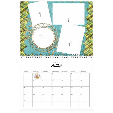 Calendar 2019 For Brigitte By Elizabeth Marcellin Jul 2019