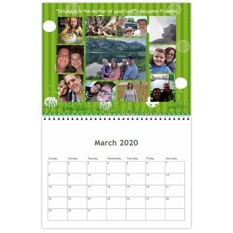 Calendar 2020 By Debbie Mar 2020