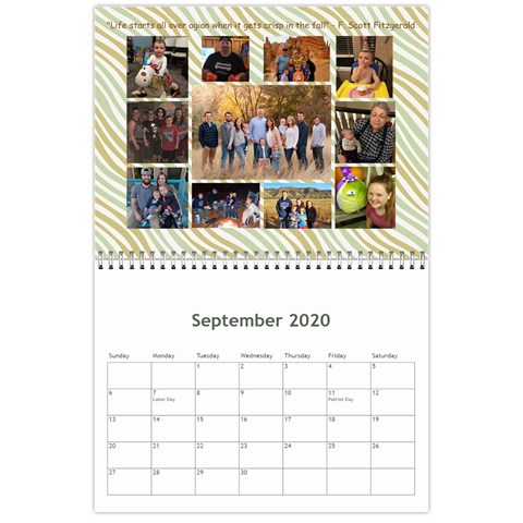 Calendar 2020 By Debbie Sep 2020