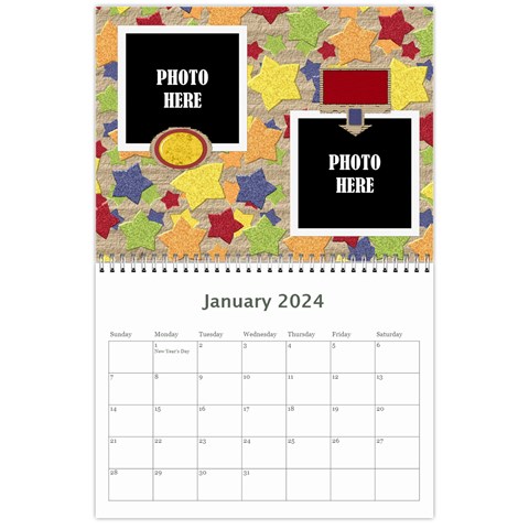 2024 Primary Cardboard Calendar 1 By Lisa Minor Jan 2024