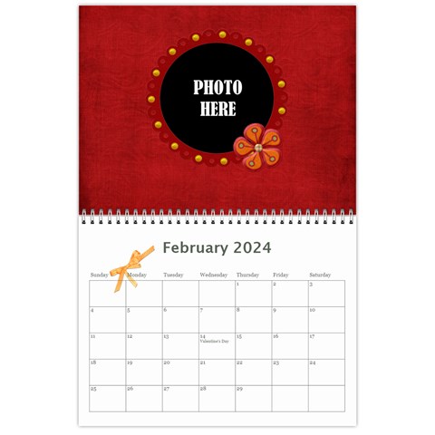 2024 Tangerine Breeze Calendar 1 By Lisa Minor Feb 2024