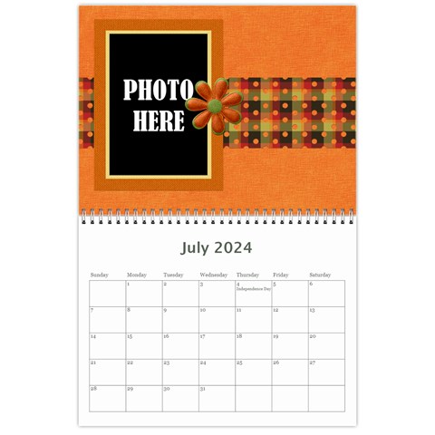 2024 Tangerine Breeze Calendar 1 By Lisa Minor Jul 2024