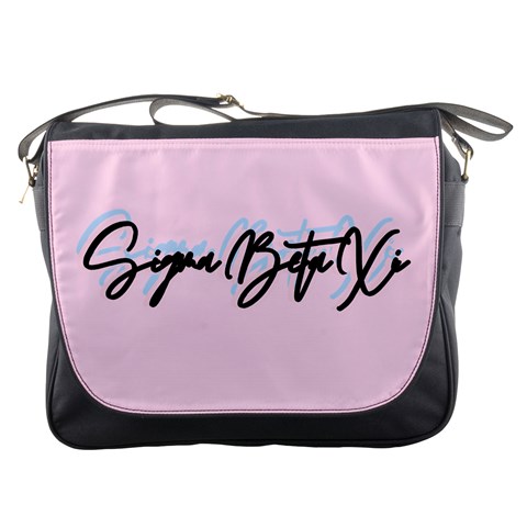 Signature Messenger Bag Pink By Authenticafashions Front