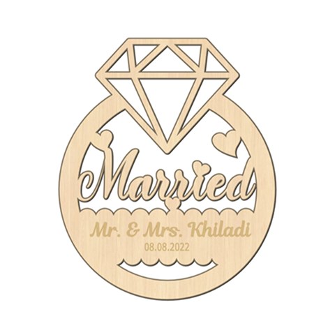 Personalized Diamond Married By Wanni Front