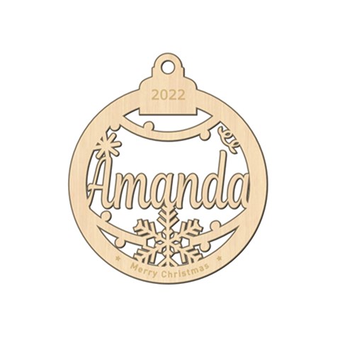 Personalized Big Name Snowflakes Xmas Bubble By Oneson Front