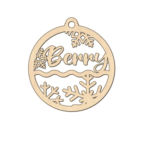 Personalized Half Snowflake Curl Line Xmas Bubble By Oneson Front