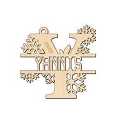 Personalized Letter Y - Wood Ornament