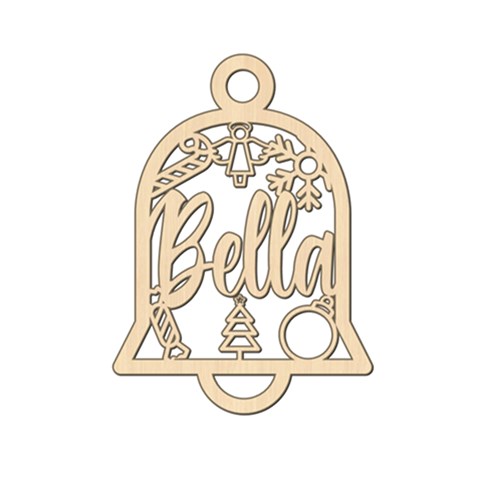 Personalized Bell With Angel Xmas By Oneson Front