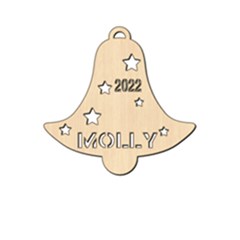 Personalized Name Christmas Bell - Wood Ornament