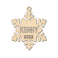 Personalized Name Snowflake - Wood Ornament