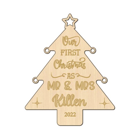Personalized First Christmas Tree By Wanni Front