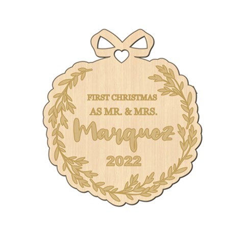 Personalized First Christmas Round By Wanni Front