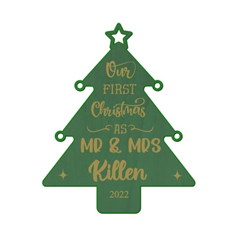 Personalized First Christmas Tree Green By Wanni Front