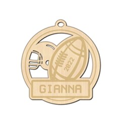 Personalized Sport Football - Wood Ornament