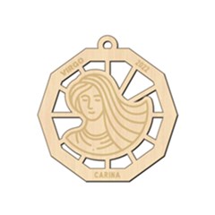 Personalized Zodiac Symbols Virgo - Wood Ornament