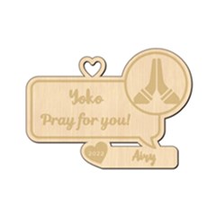 Personalized Emoji Cool Happy Pray For You - Wood Ornament