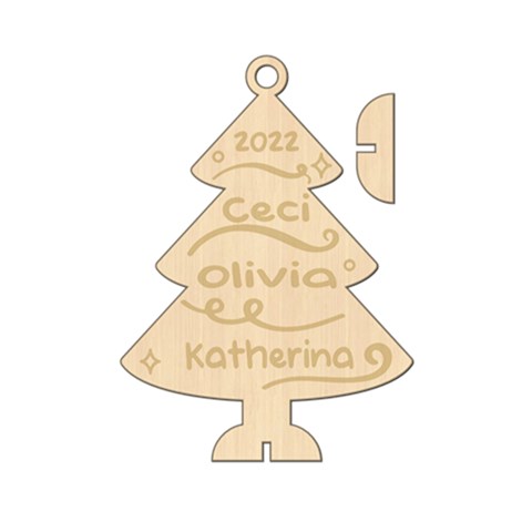 Personalized Xmas Tree4 Ornaments By Oneson Front