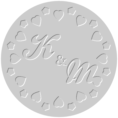 Personalized Wedding Embosser By Joe 1.5 x1.5  Stamp