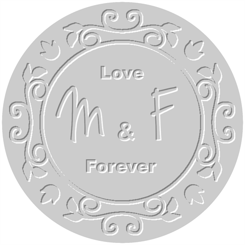 Personalized Initial Wedding Embosser By Joe 1.5 x1.5  Stamp