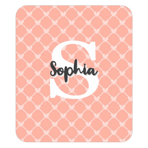 Personalized Name Monogram Heart Love Cross By Wanni 50 x40  Blanket Front