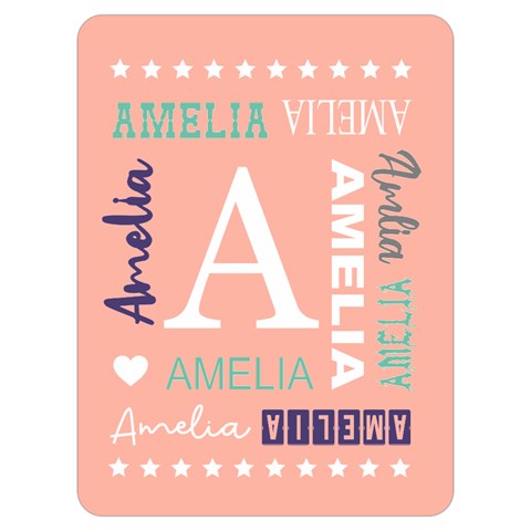 Personalized Name By Wanni 40 x30  Blanket Front