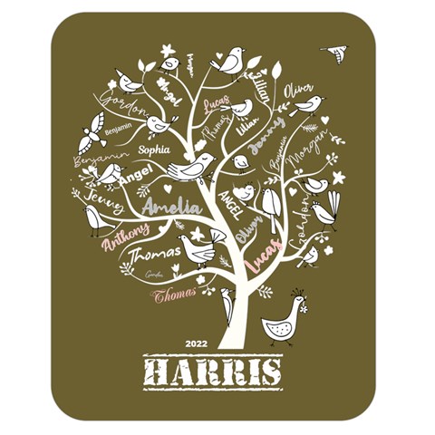 Personalized Family Tree Name Love By Wanni 60 x50  Blanket Front