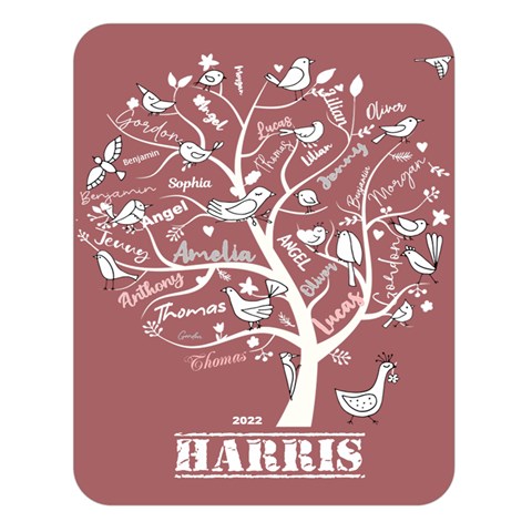 Personalized Family Tree Name Love By Wanni 80 x60  Blanket Front
