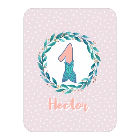 Personalized Name Mermaid Tail Birthday By Wanni 35 x27  Blanket Front