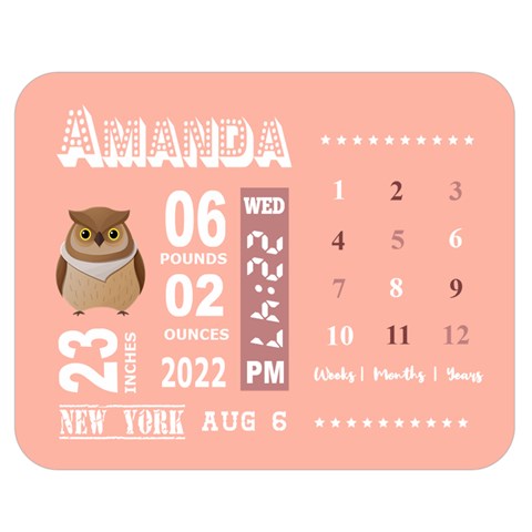 Personalized Baby Information Gift By Wanni 60 x50  Blanket Front