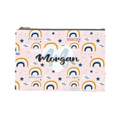 Personalized Childish Pattern Cute Rainbow Stars Clouds - Cosmetic Bag (Large)