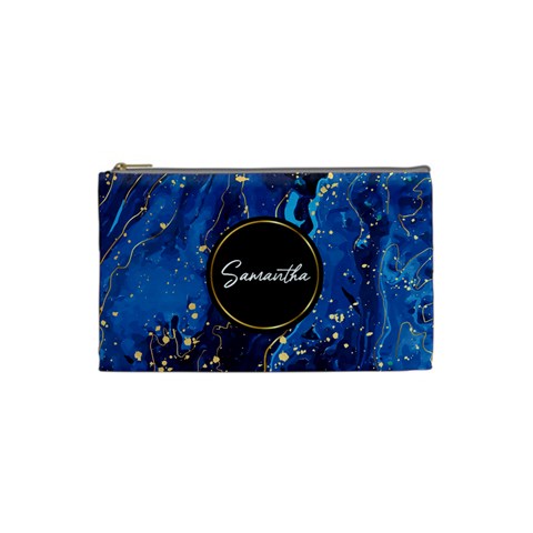 Personalized Marble Name 1 Cosmetic Bag Xs By Anita Kwok Front