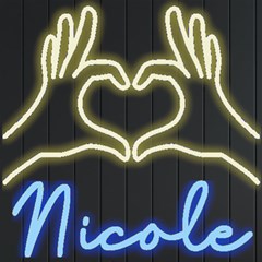 Personalized Heart Hand Love Name - Neon Signs and Lights