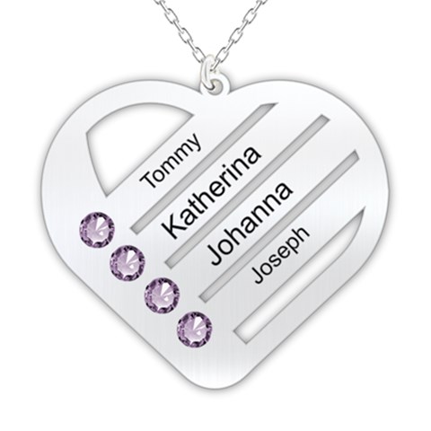 Personalized 4 Line Names Heart By Oneson Front