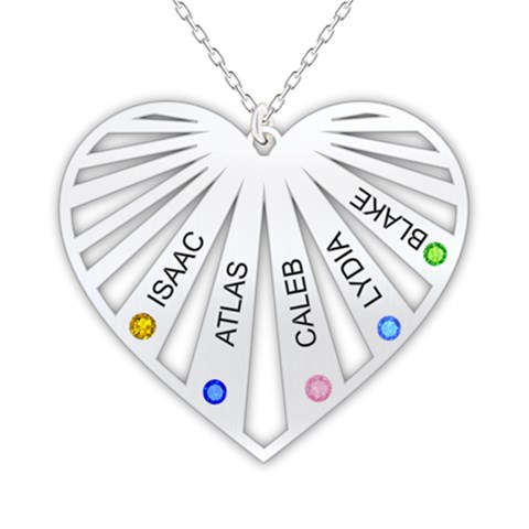 Personalized Name 5 Members Family Tree Heart Love By Wanni Front