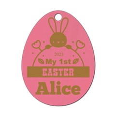 Personalized Name Egg First Easter - Wood Ornament