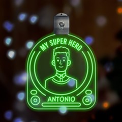 Personalized Name Man Graphic - Multicolor LED Acrylic Ornament