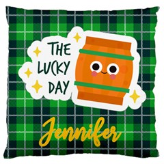 Personalized St Patricks Day character Name - Large Cushion Case (One Side)