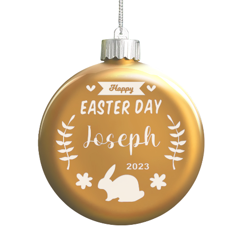 Personalized Easter Day Rabbit Egg Name By Joe Front