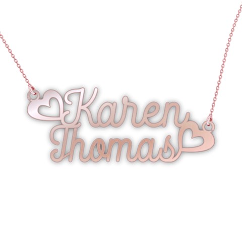 Personalized Two Name Heart By Oneson Front